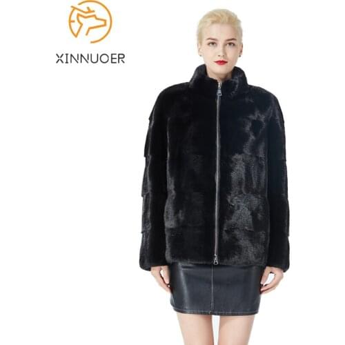 Mink coat womens casual with zipper, the latest style in 2021