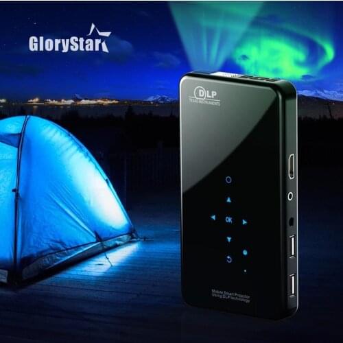 GloryStar Mini X2 PhoneSize Hd Projector Ac3 Android Wifi Dlp Smart Proyector Beamer Bluetooth Battery Build-in Airplay Miracast