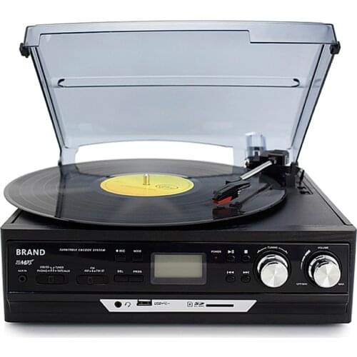 European retro gramophone audio modern LP record player vinyl record player old-fashioned multi-function tape radio