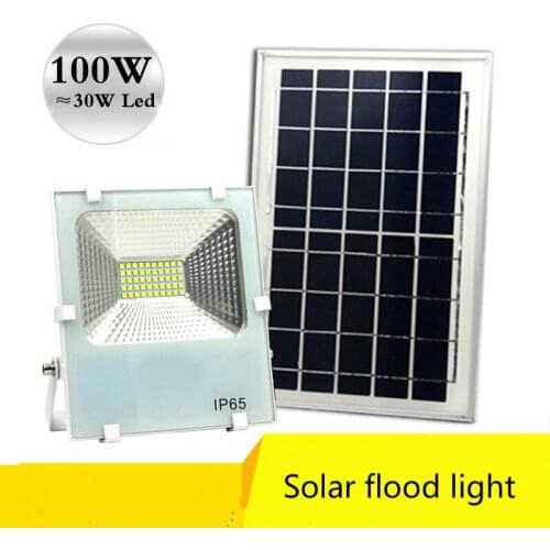 Solar Flood Light 30 50 100 W brightness Garden Street Factory Stall Garden Outdoor Spot Light Smart Lights