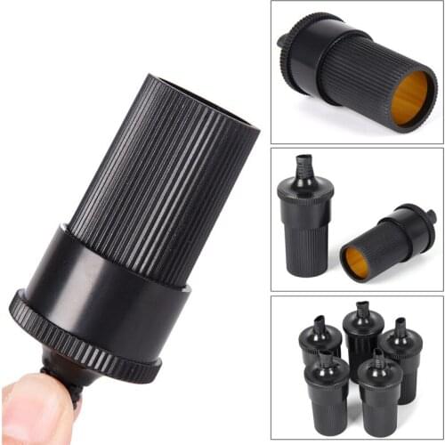 5pcs 12V/24V Car Cigar Cigarette Lighter Female Inline Socket Plug Adapter Connector Useful