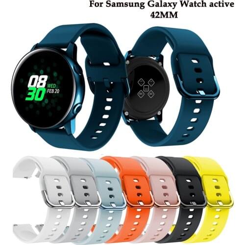 Watchband New Style Silicone Original Sport Smart Watch Band For Samsung Galaxy Watch Active Strap Replacement New Strap 20MM