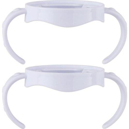 Baby Feeding Care 2PCS Heat Resistance Feeding Milk Bottle Handle Grip for AVENT Baby Childs Milk Cup Bottles Accessories White