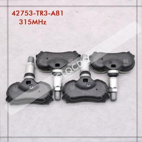 TIRE SYSTEM FOR 2014 2015 2016 2017 HONDA ODYSSEY 315MHz TIRE PRESSURE SENSOR TPMS SENSOR 42753-TR3-A81 42753-TR3-A810-M1