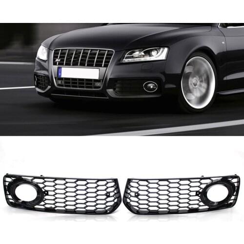 Morden Style Front Bumper Grill Car Styling Front Bumper Grill Mesh Honeycomb Fog Light Cover Left Right Replacement 1 Pair
