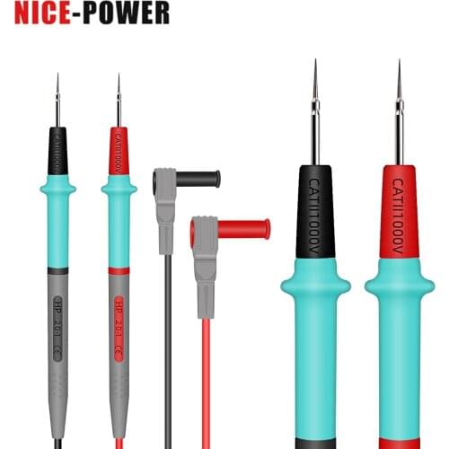 Steel Needle Silicone 1000V 20A Multimeter Test Leads Universal Cable Measuring Probes Pen for Multi-Meter Tester Wire Tips