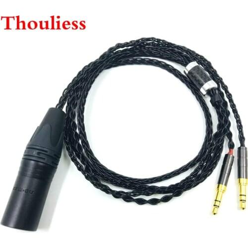 Thouliess HI-FI 4-pin XLR Male Balanced Headphone Upgrade Cable for Sundara Aventho focal elegia t1 t5p D7200 D600 D7100 MDR-Z7