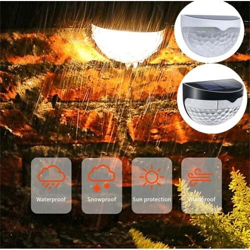 4pcs LED Solar Light Outdoor Wall Lamps Energy Garden Lamps Waterproof Solar Lamp Courtyard Garden Decoration Light Step Lights