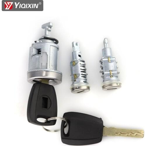 YIQIXIN 3pcs Complete Set Ignition Door Trunk Lock Barrel Cylinder For Fiat Alfa Romeo Brava Doblo Palio Siena Perla GT15R Blade