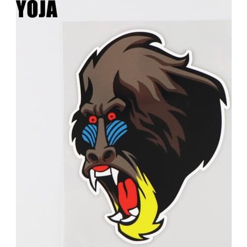 YOJA 11X14.9CM Wild Animal Baboon Head Vinyl Car Sticker Decal Decorates Creative 19A-0193