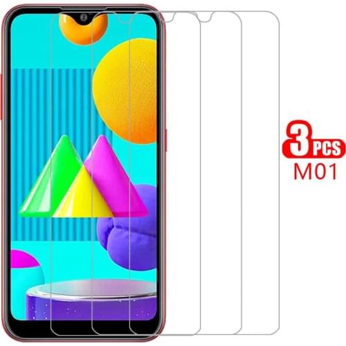 Protective tempered glass for samsung m01 screen protector on galaxy m 01 01m 5.7 film samsun samsumg sansung galaxi samsungm01