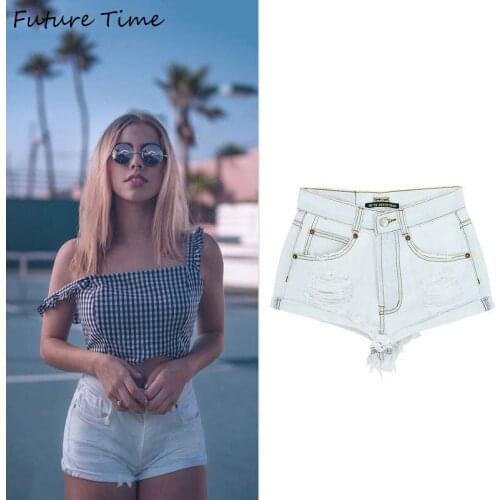 Jeans Shorts Women Short Jeans Casual Ripped Hole Beach Style 2019 Summer Hot pants C1884