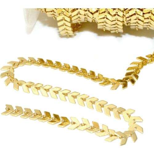 Gold Sivler Color Palting Arrow Head Shape DIY Jewelry Making Chains Fashion Women Necklace Bracelet Making Findings 10meters