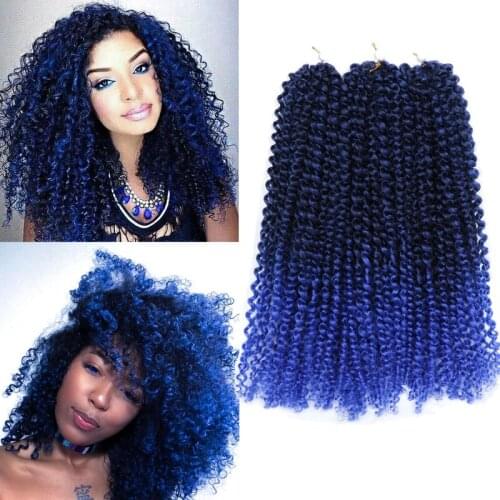 12 Inch Marlybob Crochet Hair 3 Bundles/lot Synthetic Crochet Braiding Hair curly Crochet Hair Braids Kinky Curl Hair Bundles
