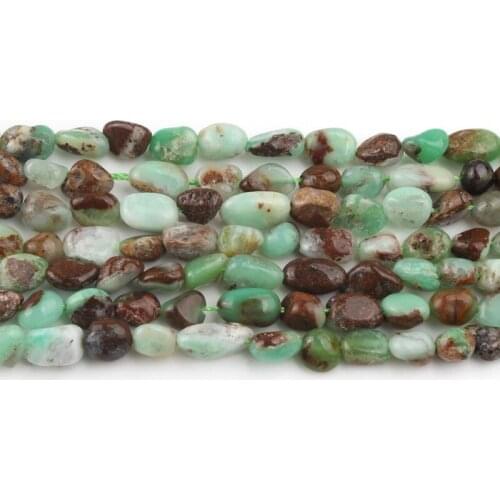 4-7mm Natural Chrysoprase Australian Jades Stone Beads Irregular Loose Freeform Beads for Jewellery Making DIY Bracelet 15