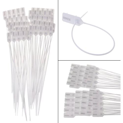 50pcs 0-50 DIY Nylon Cable Ties Tight Security Wire Logistics Self-locking Seals