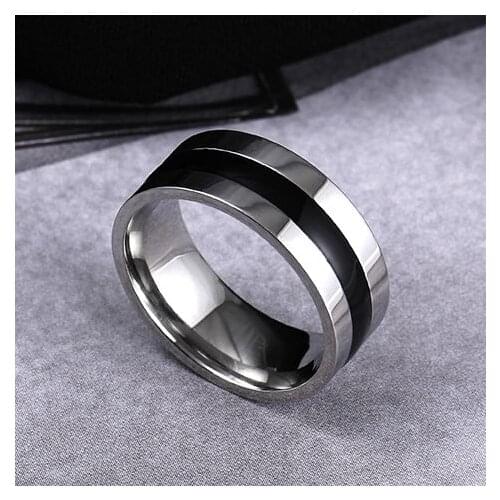 8mm Stainless Steel Ring For Men and Women Personalized Rings Stainless Steel Customized Engraved With Your Name Texts Signature