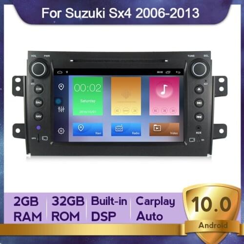 2 din Android 10 RDS Car DVD Radio Multimedia Player For Suzuki SX4 2006-2011 2012 2013 For Fiat Sedici 2005-2014 Navigation GPS