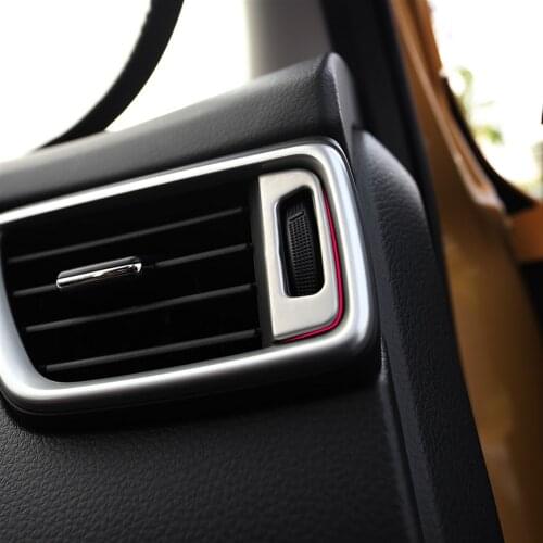 Car Stainless Steel outlet regulator decorative frame For Nissan Qashqai J11 2014-2016 X-TRAIL Xtrail T32 2013-2015 2pcs/set