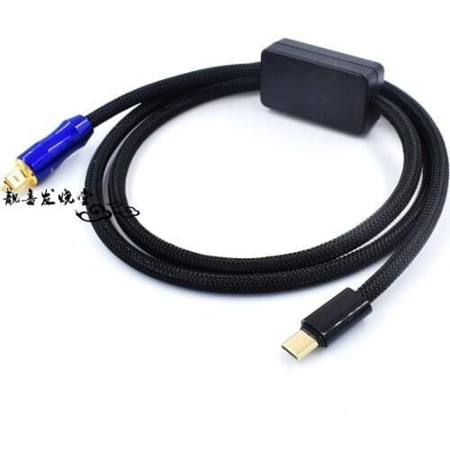 HiFi Type C Type-C Micro USB A to Optical Fiber Audio Cable for Android Mobile Phone Connection Power Amplifier Speaker