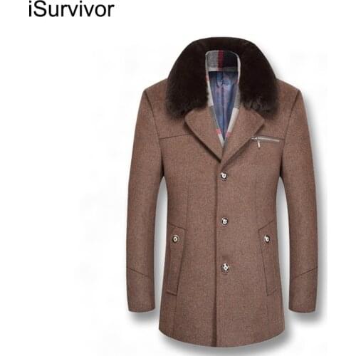 ISurvivor 2021 Smart Men Business Casual Woolen Jackets Coats Hombre Male Casual Fashion Slim Fit Winter Autumn Jackets Jaqueta
