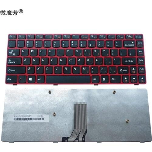 US New English Replace laptop keyboard For Lenovo V370 V370G V370A V370GT red