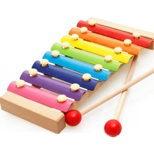 Colorful Hand-percussion Music Baby Toys Xylophone Montessori Early Learning Educational Wooden Children Kids Musical Funny Toys