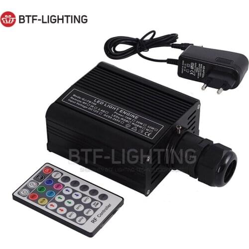 LED18W fiber optic flashing RGBW light source RF RF 28-key DC12V Gypsophila color light source machine