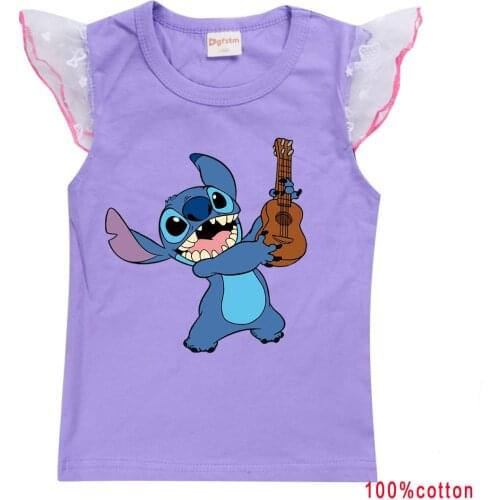 STITCH Summer T Shirt Street Style kid T-shirt Funny Cartoon Anime Tshirt Top Tees