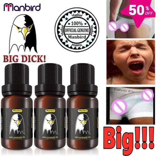 Manbird Men Penis Enlargement Oil Increase Growth Penis Enlarger Massage Oil Lubricant for Sex Lube Intimate Goods Sex Products