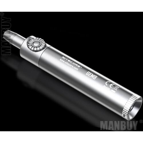 Discount Free Shipping NITECORE GEM8 Jeweler Light 500LM CREE XPLHI V3 LED Flashlight Jade Identification Torch Without Battery