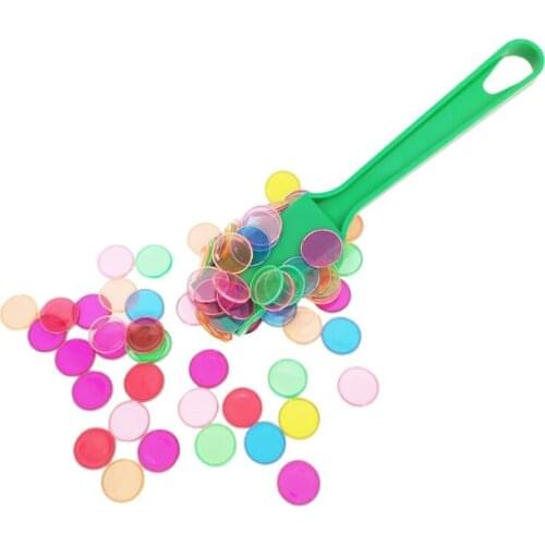 【Time-limited Promotion】Montessori Learning Toys Magnetic Stick Wand Set With Transparent Color Counting Chips With Metal Loop