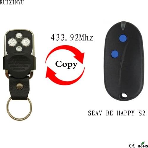 SEAV BE HAPPY S2 remote control 433.92MHz gate garage door SEAV remote control 433mhz