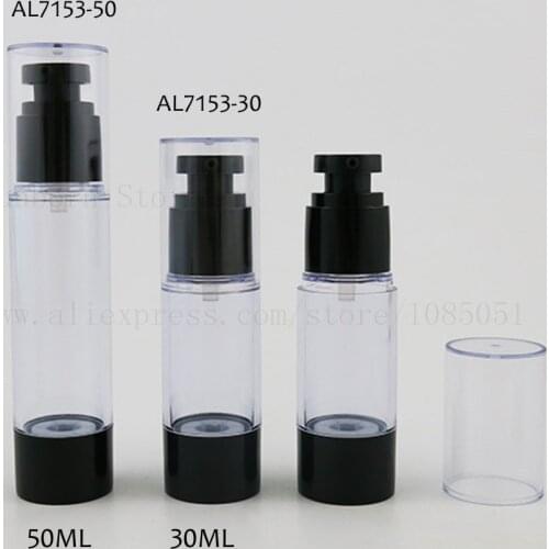 12pcs Empty Airless Vacuum Pump Bottle Refillable Plastic Cream Lotion Bottle Travel Bottles Toiletries Liquid Container