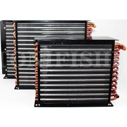 Freezer unit radiator Air-cooled water-cooled copper tube aluminum fin cold heat exchanger