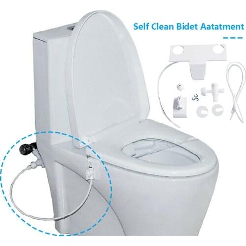 SALE Bathroom Bidet Toilet Fresh Water Spray Clean Seat Attachment Kit Non Electric Toilet Attachment