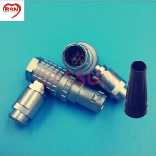 LEMO FHG.1B.307.CLAD,90 degree elbow plug compatible connector,camera ALEXA MINI connector 7 pin plug