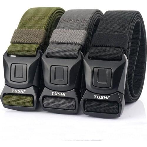 Fashion Youth Automatic Zinc Alloy Buckle Belt Sports Military Thick Nylon Canvas Waistbelt Casual Men Outdoor Tactical Belts