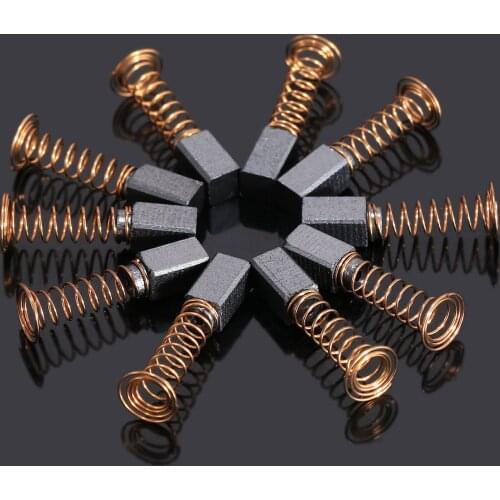 10pcs Carbon Spring Brushes Mini Drill Accessories Dremel Rotary Tool Spare Parts for Generic Electric Motor Power Tool 5x5x8mm