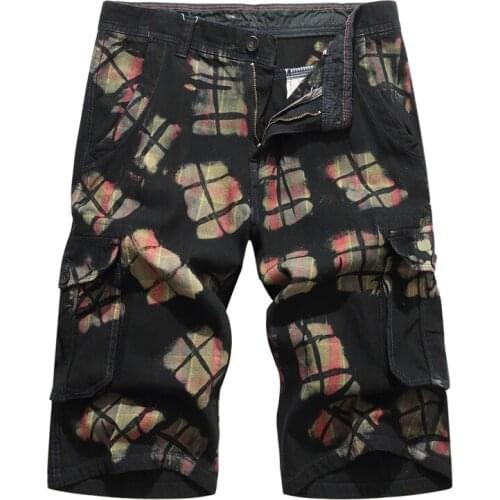 Size 2021 New Camouflage Loose Cargo Shorts Men Cool Summer Military Camo Short Pants Homme Cargo Shorts