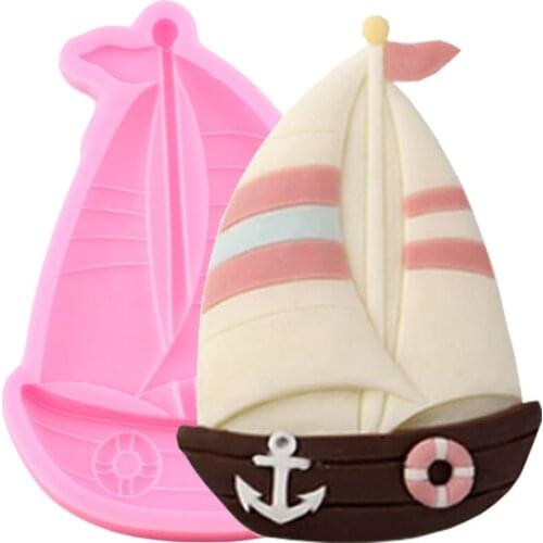 Sailboat Silicone Molds Cake Fondant Mold DIY Cake Decorating Tools Cookie Baking Candy Resin Clay Chocolate Gumpaste Moulds