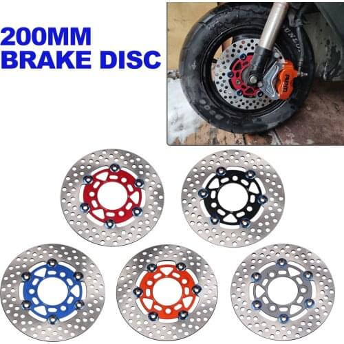 CNC Motorcycle Front Fork Brake Caliper+Brake Pump Adapter Bracket+200mm Brake Disc Brake Rotor Brake Disks Set For Honda DIO ZX