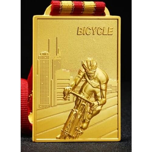 Cycling Competition Medal Bicycle Championship Medal Universal Metal Gold And Silver Bronze 2021