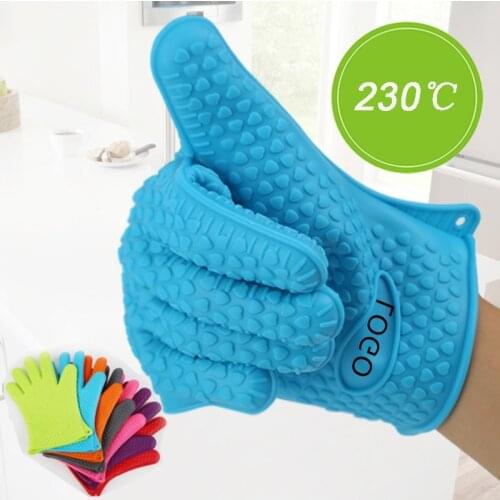 1Pcs Heat-Resistant Silicone Oven Mitt - Non-slip Food Grade Silicone Mittens-Heat Resistant Gloves Use for Baking&Cooking&BBQ