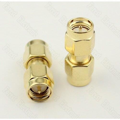 10pcs/lot SMAJJ Double Pass Male Connector Antenna Connector Adapter Internal Thread