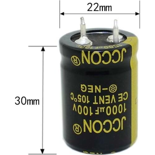 100v1000uf 100v 22x30 black gold power adapter audio amplifier capacitor 100v1000uf 18*35 audio power supply high frequency low