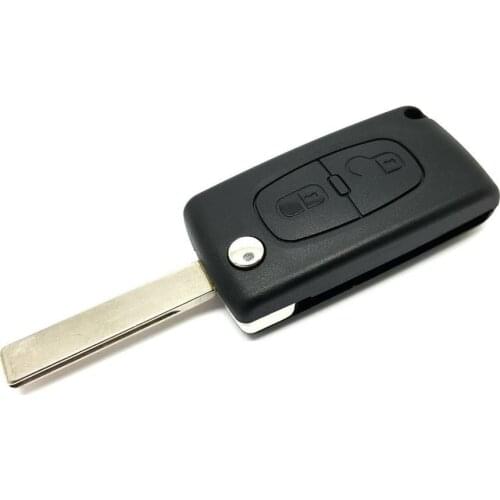 New Hot Stylish 2-Button Folding Housing Car Key Protective Case For Peugeot 207 307 407 308 Car Modification Accessories