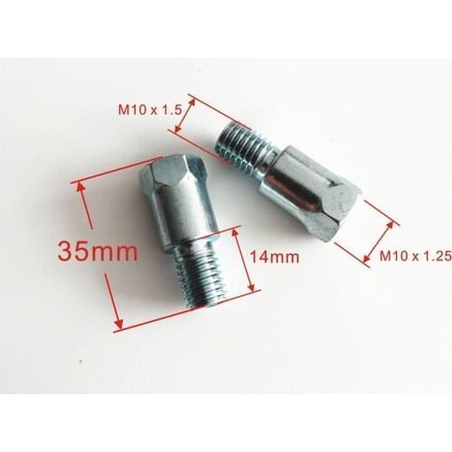 2 pair Mirror Adapter M10 M10x1.5 M10x1.25 Universal Motorcycle Rearview Mirror Adapter Bolt Steel Metal for BMW R1200GS