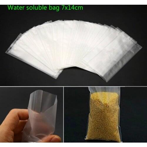 50pcs 7x14cm water-soluble bag instant dissolution speed fishing accessories, water-soluble bait bag