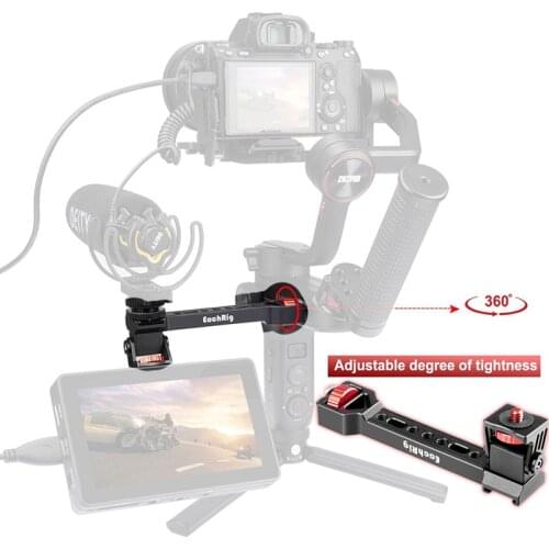 Camera Monitor Mount Adapter Adjustable 1/4'' screw Microphone Flash Holder for DJI Ronin S SC Crane 3 weebill s stabilizer